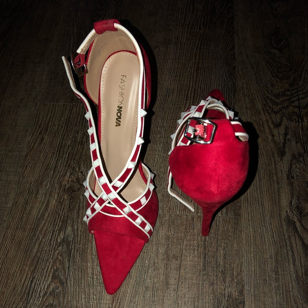Fashion Nova No Excuses Red Heels